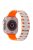 For Apple Watch Series 10 42mm / 9 8 7 41mm / SE (2023) SE (2022) SE 6 5 4 40mm / 3 2 1 38mm Dual Color Magnetic Silicone Watch Strap - Starlight+Orange