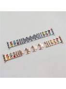 For Apple Watch Series 10 42mm / 9 8 7 41mm / SE (2023) SE (2022) SE 6 5 4 40mm / 3 2 1 38mm Eyeshadow Palette Watch Band - Black