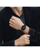 For Apple Watch Series 10 42mm / 9 8 7 41mm / SE (2023) SE (2022) SE 6 5 4 40mm / 3 2 1 38mm Genuine Leather Watch Strap - Black