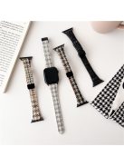 For Apple Watch Series 10 42mm / 9 8 7 41mm / SE (2023) SE (2022) SE 6 5 4 40mm / 3 2 1 38mm Houndstooth Woolen Watch Strap - Apricot