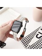 For Apple Watch Series 10 42mm / 9 8 7 41mm / SE (2023) SE (2022) SE 6 5 4 40mm / 3 2 1 38mm Houndstooth Woolen Watch Strap - Beige