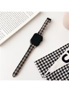 For Apple Watch Series 10 42mm / 9 8 7 41mm / SE (2023) SE (2022) SE 6 5 4 40mm / 3 2 1 38mm Houndstooth Woolen Watch Strap - Grey