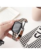 For Apple Watch Series 10 42mm / 9 8 7 41mm / SE (2023) SE (2022) SE 6 5 4 40mm / 3 2 1 38mm Houndstooth Woolen Watch Strap - Grey