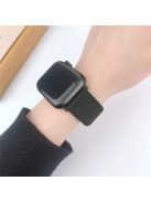 For Apple Watch Series 10 42mm / 9 8 7 41mm / SE (2023) SE (2022) SE 6 5 4 40mm / 3 2 1 38mm Leather+Silicone Wrist Strap - Black