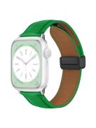 For Apple Watch Series 10 42mm / 9 8 7 41mm / SE (2023) SE (2022) SE 6 5 4 40mm / 3 2 1 38mm Litchi Texture Leather Watch Band - Green