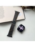 For Apple Watch Series 10 42mm / 9 8 7 41mm / SE (2023) SE (2022) SE 6 5 4 40mm / 3 2 1 38mm Magnetic Buckle Woolen Strap - Blue+Black