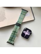 For Apple Watch Series 10 42mm / 9 8 7 41mm / SE (2023) SE (2022) SE 6 5 4 40mm / 3 2 1 38mm Magnetic Buckle Woolen Strap - Pine Green