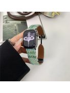 For Apple Watch Series 10 42mm / 9 8 7 41mm / SE (2023) SE (2022) SE 6 5 4 40mm / 3 2 1 38mm Magnetic Buckle Woolen Strap - Pine Green