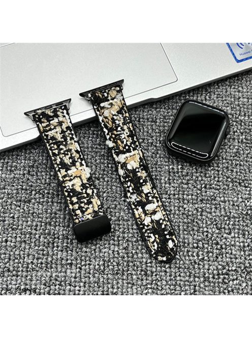 For Apple Watch Series 10 42mm / 9 8 7 41mm / SE (2023) SE (2022) SE 6 5 4 40mm / 3 2 1 38mm Magnetic Plush Watch Band - Apricot