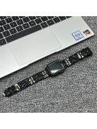 For Apple Watch Series 10 42mm / 9 8 7 41mm / SE (2023) SE (2022) SE 6 5 4 40mm / 3 2 1 38mm Magnetic Plush Watch Band - Black