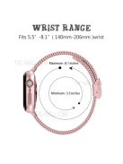 For Apple Watch Series 10 42mm / 9 8 7 41mm / SE (2023) SE (2022) SE 6 5 4 40mm / 3 2 1 38mm Milanese Stainless Steel Magnetic Mesh Watch Band - Pink