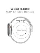 For Apple Watch Series 10 42mm / 9 8 7 41mm / SE (2023) SE (2022) SE 6 5 4 40mm / 3 2 1 38mm Milanese Stainless Steel Magnetic Mesh Watch Band - Silver