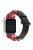 For Apple Watch Series 10 42mm / 9 8 7 41mm / SE (2023) SE (2022) SE 6 5 4 40mm / 3 2 1 38mm Nuts Decor Braided Band Watch Strap  - Black+Red Camo