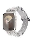 For Apple Watch Series 10 42mm / 9 8 7 41mm / SE (2023) SE (2022) SE 6 5 4 40mm / 3 2 1 38mm Nuts Decor Braided Band Watch Strap  - Grey