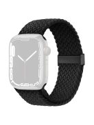 For Apple Watch Series 10 42mm / 9 8 7 41mm / SE (2023) SE (2022) SE 6 5 4 40mm / 3 2 1 38mm Nylon Strap Replacement - Black