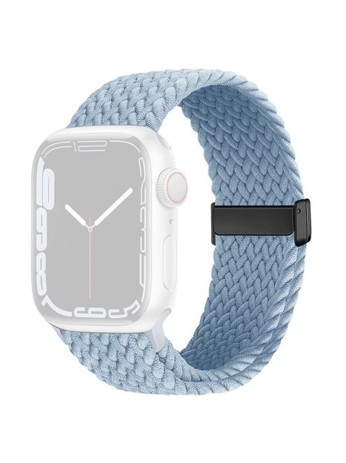 For Apple Watch Series 10 42mm / 9 8 7 41mm / SE (2023) SE (2022) SE 6 5 4 40mm / 3 2 1 38mm Nylon Strap Replacement - Rock Cyan