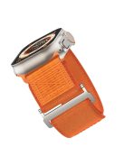 For Apple Watch Series 10 42mm / 9 8 7 41mm / SE (2023) SE (2022) SE 6 5 4 40mm / 3 2 1 38mm Nylon Watch Strap Magic Tape Replacement Band - Orange