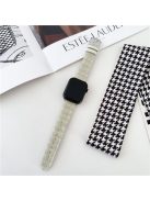 For Apple Watch Series 10 42mm / 9 8 7 41mm / SE (2023) SE (2022) SE 6 5 4 40mm / 3 2 1 38mm Plaid Pattern Woolen Watch Band - Light Yellow