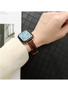 For Apple Watch Series 10 42mm / 9 8 7 41mm / SE (2023) SE (2022) SE 6 5 4 40mm / 3 2 1 38mm Replacement Band PU Watch Strap - Brown