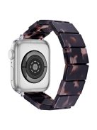 For Apple Watch Series 10 42mm / 9 8 7 41mm / SE (2023) SE (2022) SE 6 5 4 40mm / 3 2 1 38mm Resin Blocks Strap - Black Grey