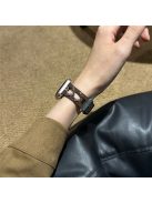 For Apple Watch Series 10 42mm / 9 8 7 41mm / SE (2023) SE (2022) SE 6 5 4 40mm / 3 2 1 38mm Retro Punk Style Watch Bracelet - Dark Brown