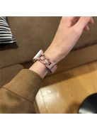 For Apple Watch Series 10 42mm / 9 8 7 41mm / SE (2023) SE (2022) SE 6 5 4 40mm / 3 2 1 38mm Retro Punk Style Watch Bracelet - Pink