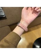 For Apple Watch Series 10 42mm / 9 8 7 41mm / SE (2023) SE (2022) SE 6 5 4 40mm / 3 2 1 38mm Retro Punk Style Watch Bracelet - Pink