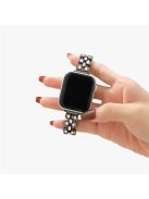 For Apple Watch Series 10 42mm / 9 8 7 41mm / SE (2023) SE (2022) SE 6 5 4 40mm / 3 2 1 38mm Rhinestone Decor Watch Band - Black