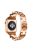 For Apple Watch Series 10 42mm / 9 8 7 41mm / SE (2023) SE (2022) SE 6 5 4 40mm / 3 2 1 38mm Rhinestones D Shaped Watchband Stainless Steel Watch Band - Rose Gold