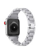 For Apple Watch Series 10 42mm / 9 8 7 41mm / SE (2023) SE (2022) SE 6 5 4 40mm / 3 2 1 38mm S Pattern Metal Strap - Silver