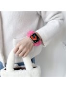 For Apple Watch Series 10 42mm / 9 8 7 41mm / SE (2023) SE (2022) SE 6 5 4 40mm / 3 2 1 38mm Scrunchie Watch Strap Soft Plush  - White