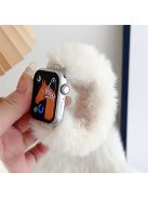 For Apple Watch Series 10 42mm / 9 8 7 41mm / SE (2023) SE (2022) SE 6 5 4 40mm / 3 2 1 38mm Scrunchie Watch Strap Soft Plush - Beige