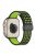 For Apple Watch Series 10 42mm / 9 8 7 41mm / SE (2023) SE (2022) SE 6 5 4 40mm / 3 2 1 38mm Silicone Strap Dual-Color Magnetic Watch Band - Black+Lime