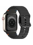 For Apple Watch Series 10 42mm / 9 8 7 41mm / SE (2023) SE (2022) SE 6 5 4 40mm / 3 2 1 38mm Silicone Watch Band - Black