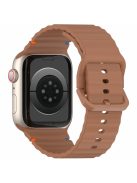 For Apple Watch Series 10 42mm / 9 8 7 41mm / SE (2023) SE (2022) SE 6 5 4 40mm / 3 2 1 38mm Silicone Watch Band - Brown