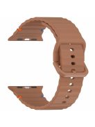 For Apple Watch Series 10 42mm / 9 8 7 41mm / SE (2023) SE (2022) SE 6 5 4 40mm / 3 2 1 38mm Silicone Watch Band - Brown