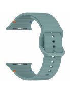 For Apple Watch Series 10 42mm / 9 8 7 41mm / SE (2023) SE (2022) SE 6 5 4 40mm / 3 2 1 38mm Silicone Watch Band - Green