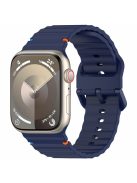 For Apple Watch Series 10 42mm / 9 8 7 41mm / SE (2023) SE (2022) SE 6 5 4 40mm / 3 2 1 38mm Silicone Watch Band - Navy Blue