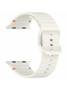 For Apple Watch Series 10 42mm / 9 8 7 41mm / SE (2023) SE (2022) SE 6 5 4 40mm / 3 2 1 38mm Silicone Watch Band - Starlight