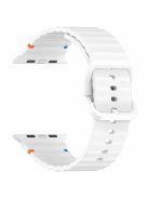 For Apple Watch Series 10 42mm / 9 8 7 41mm / SE (2023) SE (2022) SE 6 5 4 40mm / 3 2 1 38mm Silicone Watch Band - White