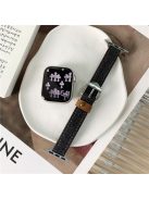 For Apple Watch Series 10 42mm / 9 8 7 41mm / SE (2023) SE (2022) SE 6 5 4 40mm / 3 2 1 38mm Sport Band Denim Watch Straps - Black