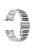 For Apple Watch Series 10 42mm / 9 8 7 41mm / SE (2023) SE (2022) SE 6 5 4 40mm / 3 2 1 38mm Sports Watch Strap Zinc Alloy Wrist Band - Silver+Black