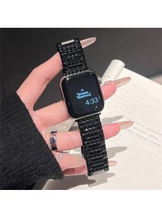   For Apple Watch Series 10 42mm / 9 8 7 41mm / SE (2023) SE (2022) SE 6 5 4 40mm / 3 2 1 38mm Stainless Steel Grid Watch Strap - Black