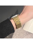 For Apple Watch Series 10 42mm / 9 8 7 41mm / SE (2023) SE (2022) SE 6 5 4 40mm / 3 2 1 38mm Stainless Steel Grid Watch Strap - Gold