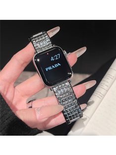   For Apple Watch Series 10 42mm / 9 8 7 41mm / SE (2023) SE (2022) SE 6 5 4 40mm / 3 2 1 38mm Stainless Steel Grid Watch Strap - Silver