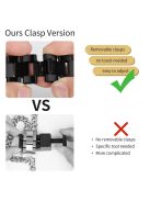 For Apple Watch Series 10 42mm / 9 8 7 41mm / SE (2023) SE (2022) SE 6 5 4 40mm / 3 2 1 38mm Stainless Steel Wrist Strap - Black