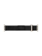 For Apple Watch Series 10 42mm / 9 8 7 41mm / SE (2023) SE (2022) SE 6 5 4 40mm / 3 2 1 38mm Strap Nylon Sport Loop Band - Black+Grey