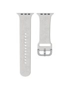 For Apple Watch Series 10 42mm / 9 8 7 41mm / SE (2023) SE (2022) SE 6 5 4 40mm / 3 2 1 38mm Strap Rose Silicone Watch Band - Starlight