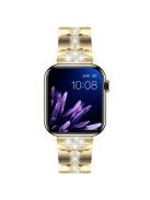 For Apple Watch Series 10 42mm / 9 8 7 41mm / SE (2023) SE (2022) SE 6 5 4 40mm / 3 2 1 38mm Stylish Rhinestones Decor Zinc Alloy Watch Band - Gold