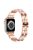 For Apple Watch Series 10 42mm / 9 8 7 41mm / SE (2023) SE (2022) SE 6 5 4 40mm / 3 2 1 38mm Stylish Rhinestones Decor Zinc Alloy Watch Band - Rose Gold